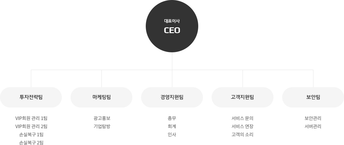 고구려 투자그룹 조직도